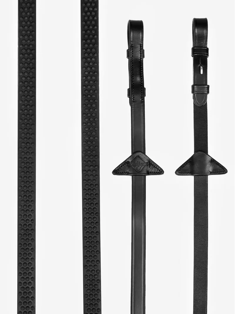 LeMieux Soft Rubber Reins Black/Black